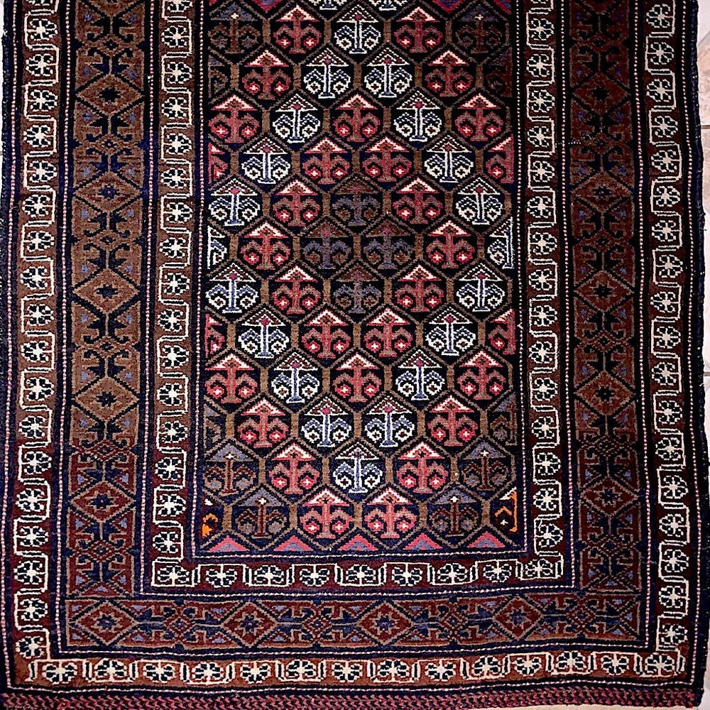 Antique Afghan belouch tribal rug